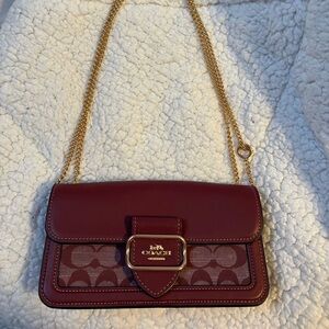 Coach Morgan crossbody in signature  chambray, style CH150